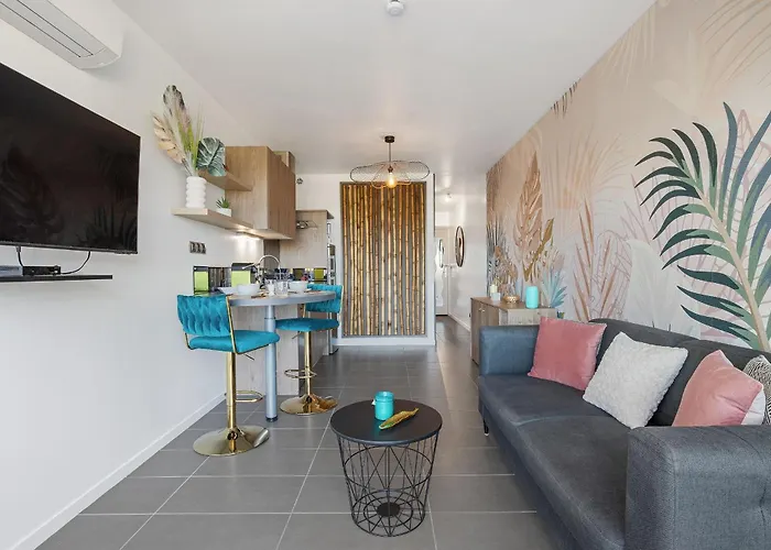 Appartement Le Tikanah Port Nature 8 - Rez Jardin - Terrasse - Parking - Village Naturiste *